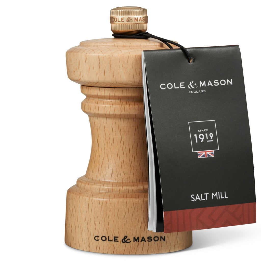 Cole & Mason Hoxton Natural Beech Salt Mill 104mm image 2