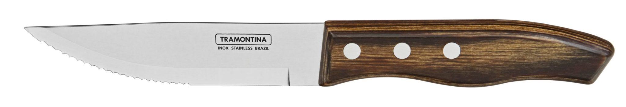 Tramontina Churrasco Steak Knife Grande Half Tang Polywood Brown 5", 12cm image 0