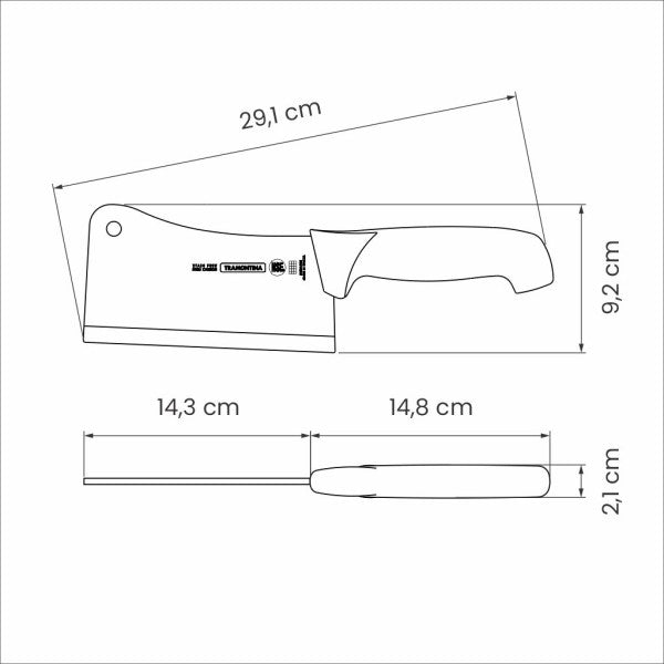 Tramontina Professional Master Black Cleaver 6", 14cm image 2