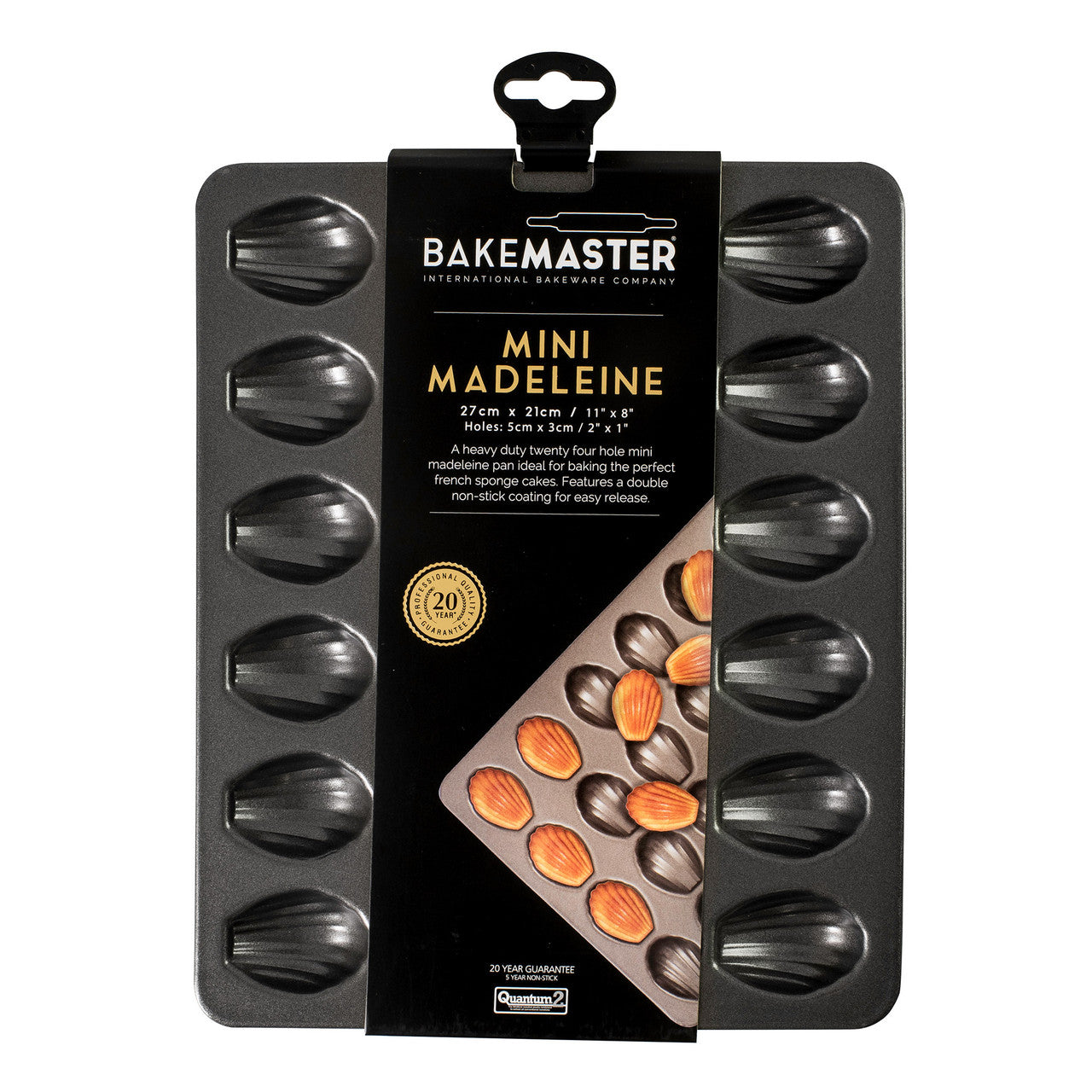 Bakemaster 24 Cup Mini Madeleine Pan 27 x 21cm - Non-stick image 2