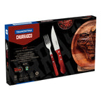 Tramontina Churrasco Jumbo Steak Cutlery 12 Piece Set - Red image 1