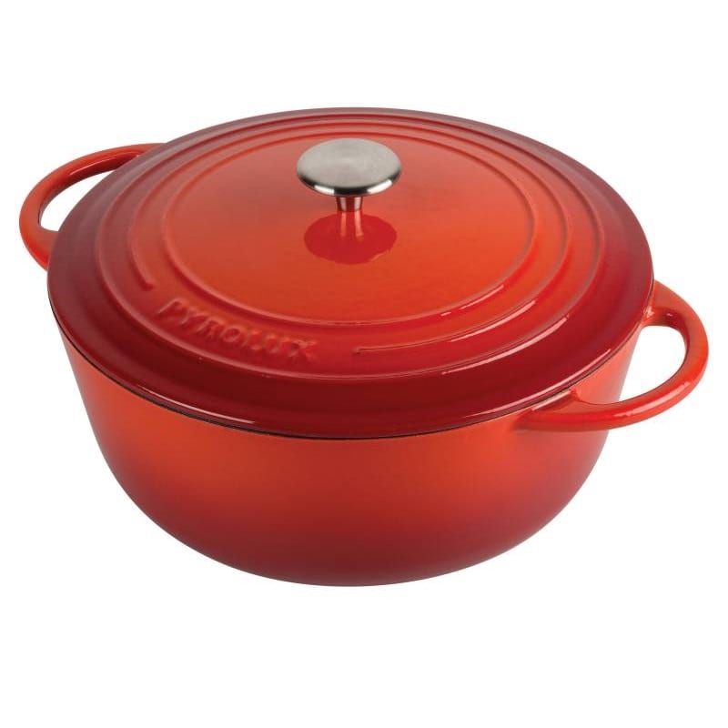Pyrolux Pyrochef Cast Iron Round Casserole 28cm Red image 0