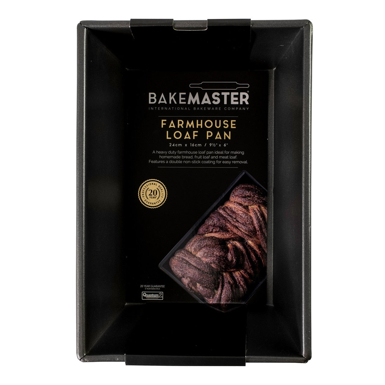 Bakemaster Farmhouse Loaf Pan, 24 X 16 X 12Cm - Non-Stick image 2
