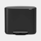 Brabantia Bo Pedal Bin 11 + 23 Litre - Matt Black image 0