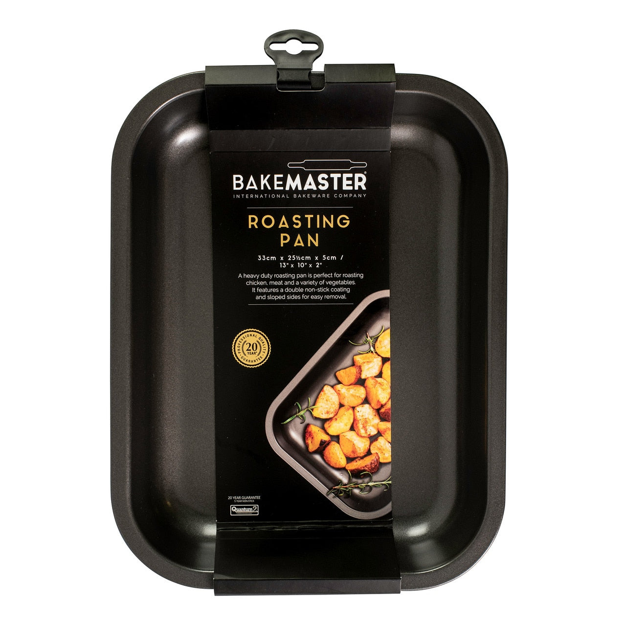 Bakemaster Medium Roasting Pan, 33 X 25.5 X 5Cm - Non-Stick image 2