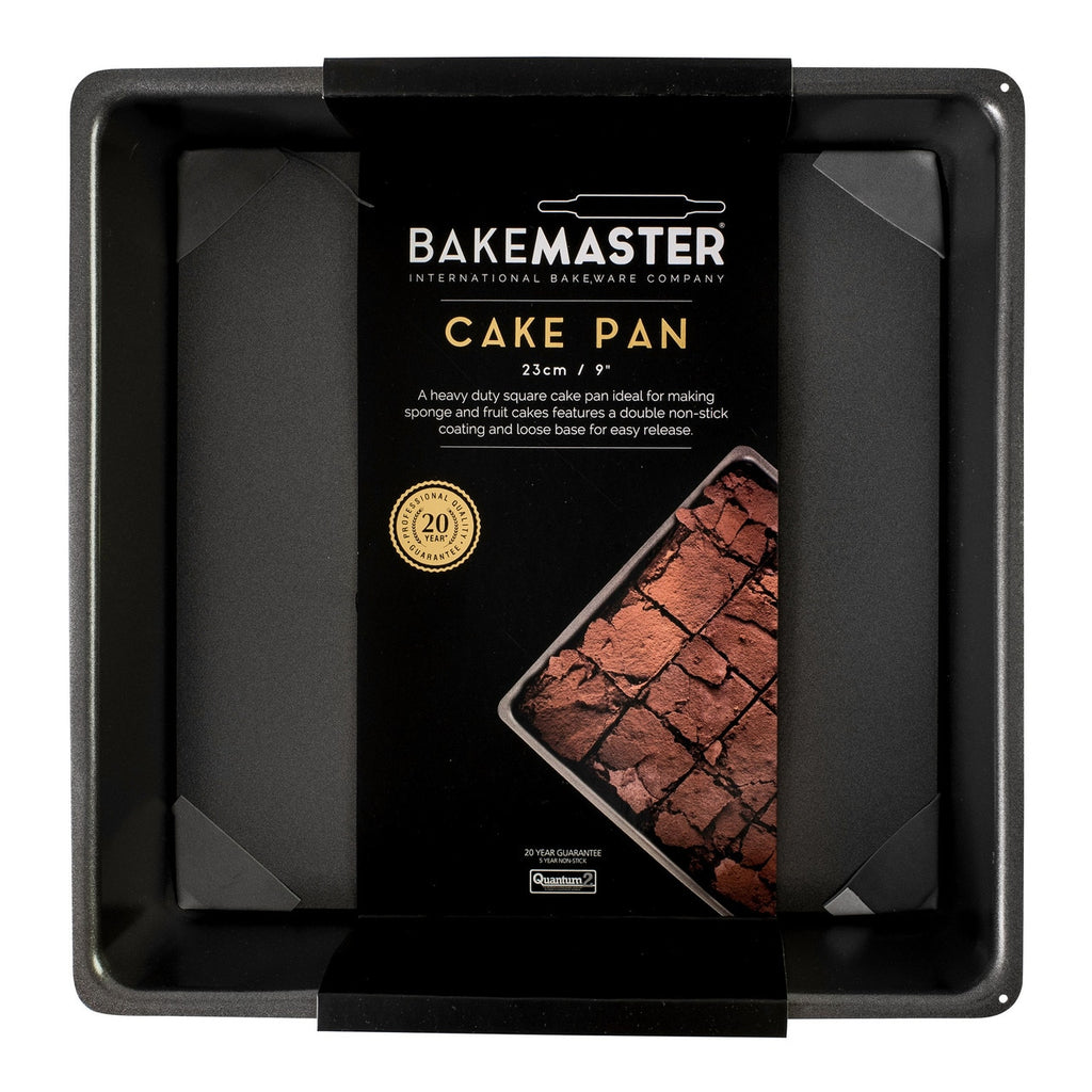 Bakemaster Loose Base Sq Deep Cake Pan, 23 X 23 X 7Cm - Non-Stick image 2