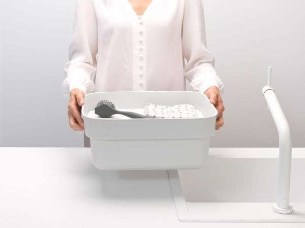 Brabantia Washing Up Bowl With Drying Tray Light Gray image 1