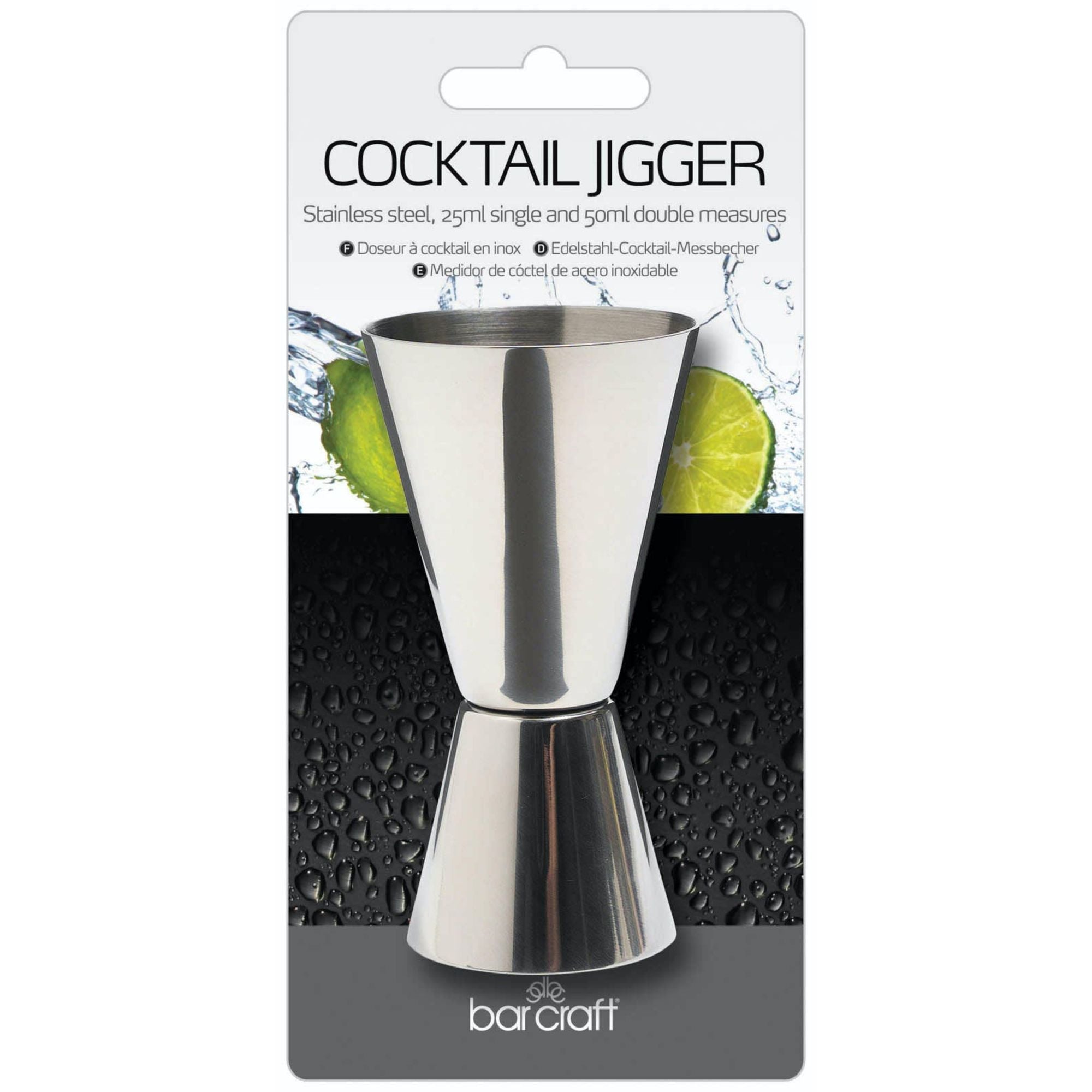 BarCraft Stainless Steel Dual Spirit Measure Cup image 1