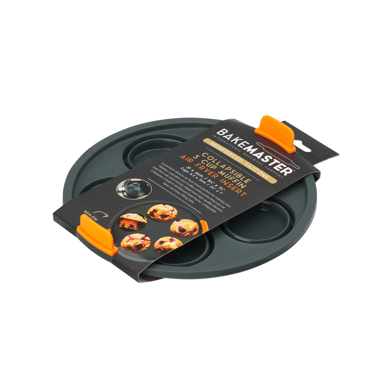 Bakemaster Silicone Collapsible 5 Cup Muffin Air Fryer Insert 21 x 4cm image 4