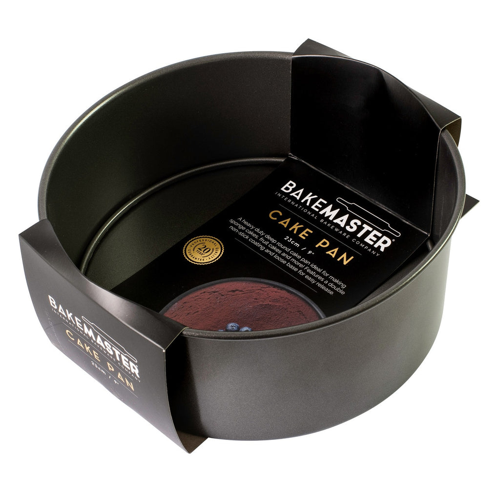 Bakemaster Loose Base Rnd Deep Cake Pan, 23� X 8Cm - Non-Stick image 1
