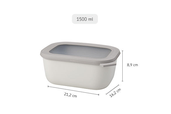 Cirqula Rectangle 1500ml Nordic White image 2