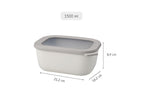 Cirqula Rectangle 1500ml Nordic White image 2