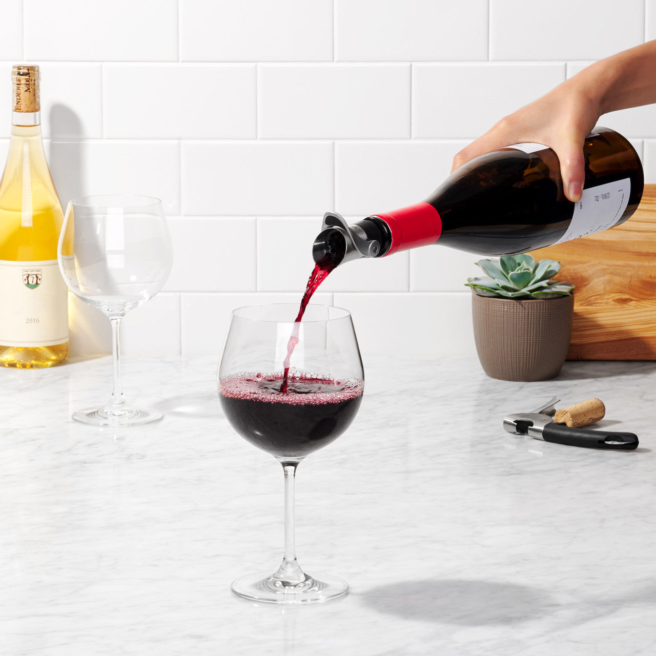 OXO Good Grips Steel Wine Stopper & Pourer image 2
