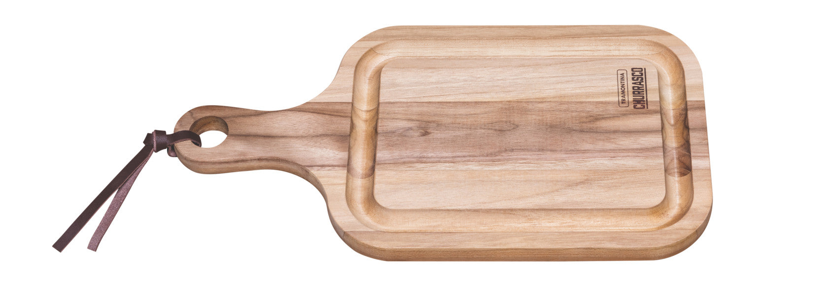 Tramontina Cutting Board with Handle, Teak Wood 400x210mm image 0
