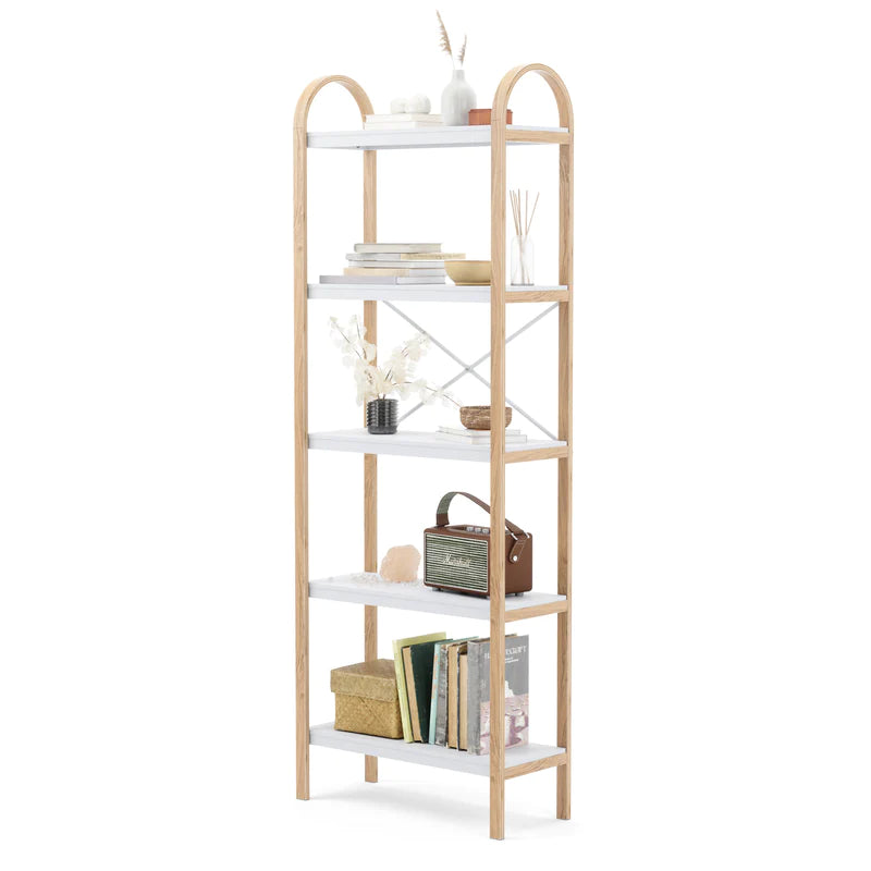 Umbra Bellwood 5-Tiered Freestanding Shelf - White-Natural image 0