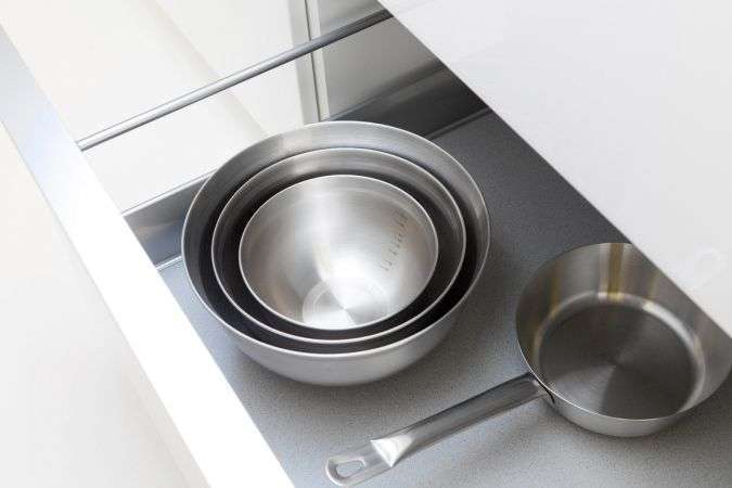 Brabantia Mixing Bowl Set 1, 1.6 & 3 Litre - Matt Steel / Black image 1