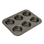 Bakemaster 6 Cup Large Muffin Pan, 35 X 26Cm/9 X 4Cm - Non-Stick image 0
