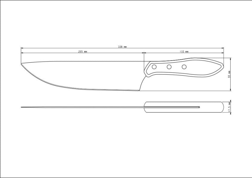 Tramontina Polywood Churrasco Meat Knife 8", 20cm image 3