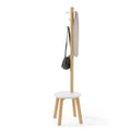 Umbra Pillar Stool and Coatrack - White-Natural image 0