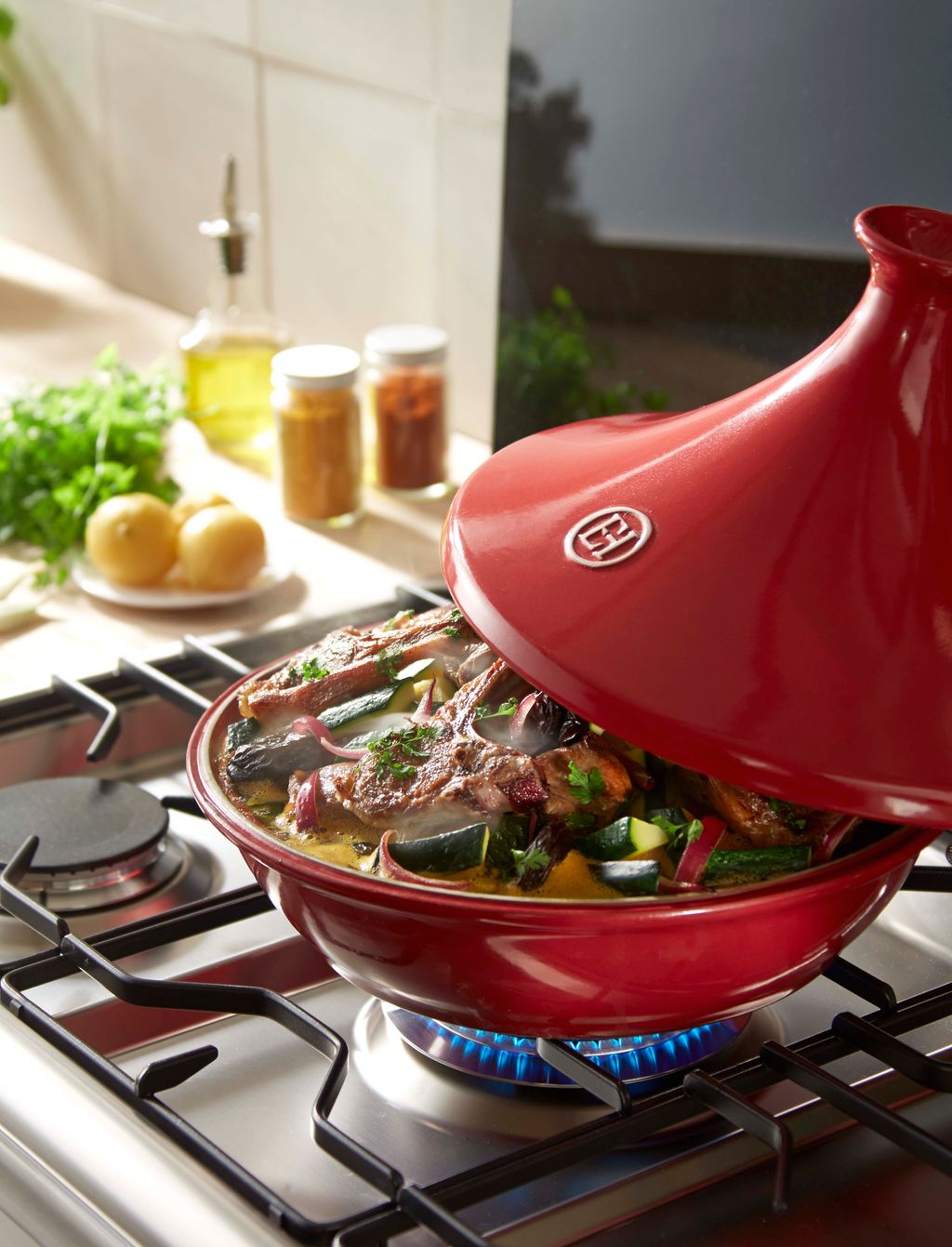 Emile Henry Flame Tagine 3.5L - Burgundy image 1