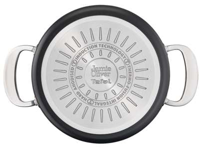 JAMIE OLIVER Cook's Classics Induction Non-stick Hard Anodised Stewpot 24cm/5.3L + Lid image 1