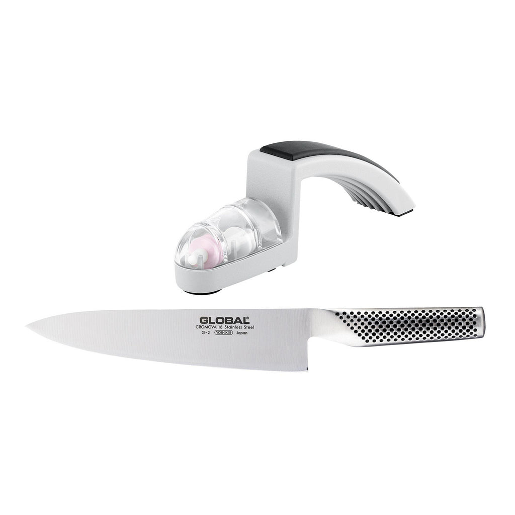 Global Cook's Knife & Sharpener Set image 0