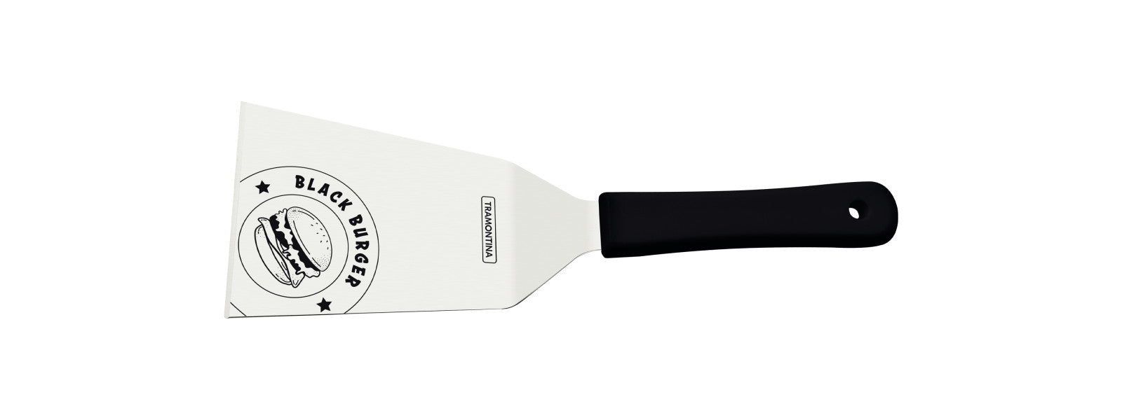 Tramontina Churrasco Black Barbecue Burger Spatula 6", 15cm image 2