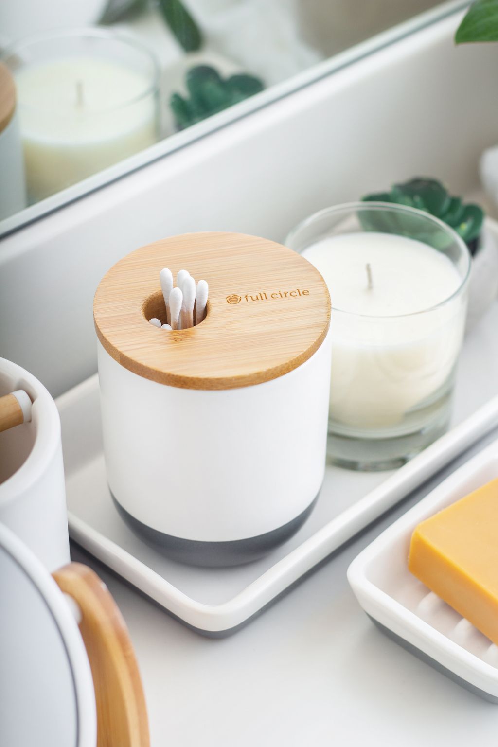 Full Circle Pick Me Up Cotton Bud Canister image 1