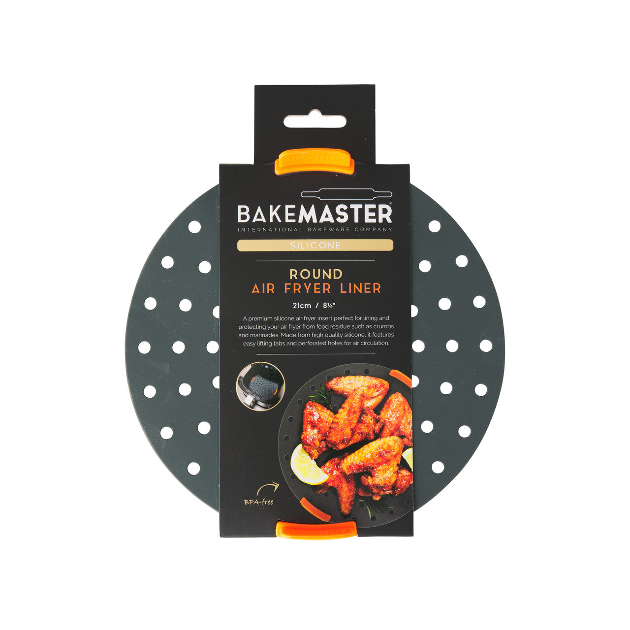 Bakemaster Silicone Round Air Fryer Liner 21cm image 4