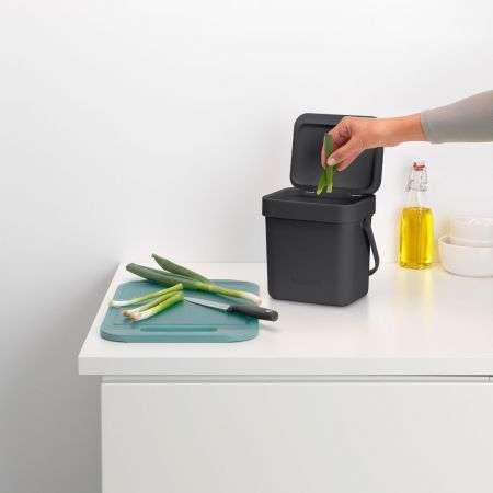 Brabantia Sort & Go Waste Bin 3 Litre - Grey image 1