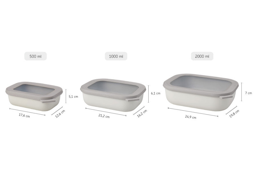 Cirqula Rectangle Small Set 3-Piece Nordic White image 3
