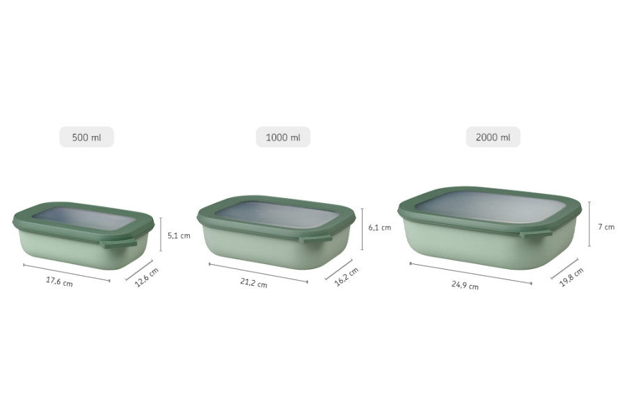 Cirqula Rectangle Small Set 3 Piece Nordic Sage image 2
