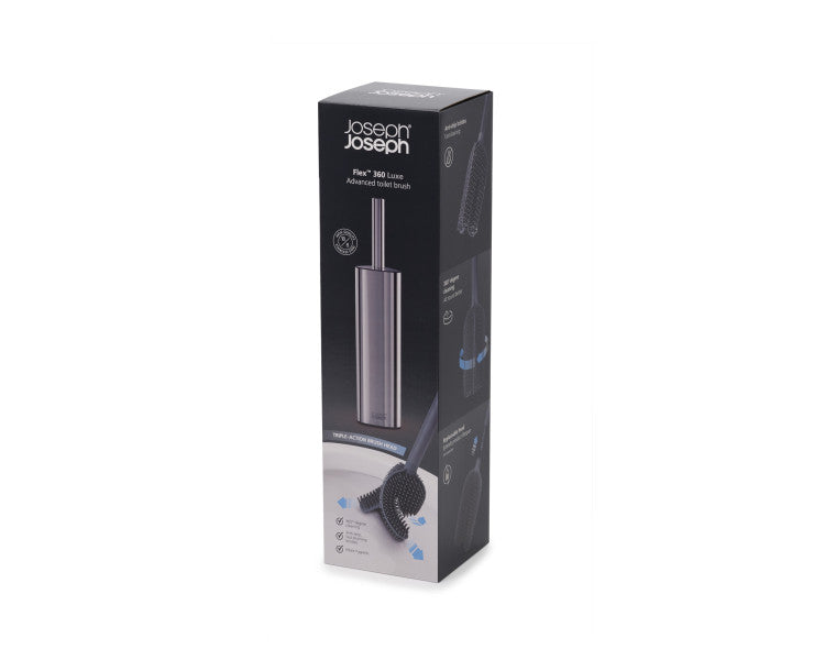 Joseph Joseph Flex 360 Luxe Toilet Brush - Stainless Steel image 1