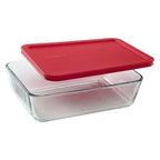 Pyrex Simply Store Cup Rectangle Container with Red Lid image 0
