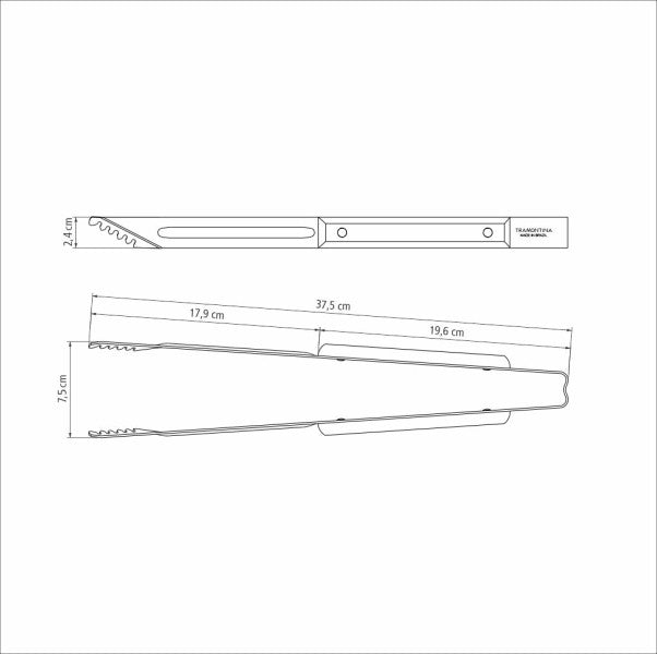 Tramontina Polywood Churrasco Meat Tong 8", 20cm image 2