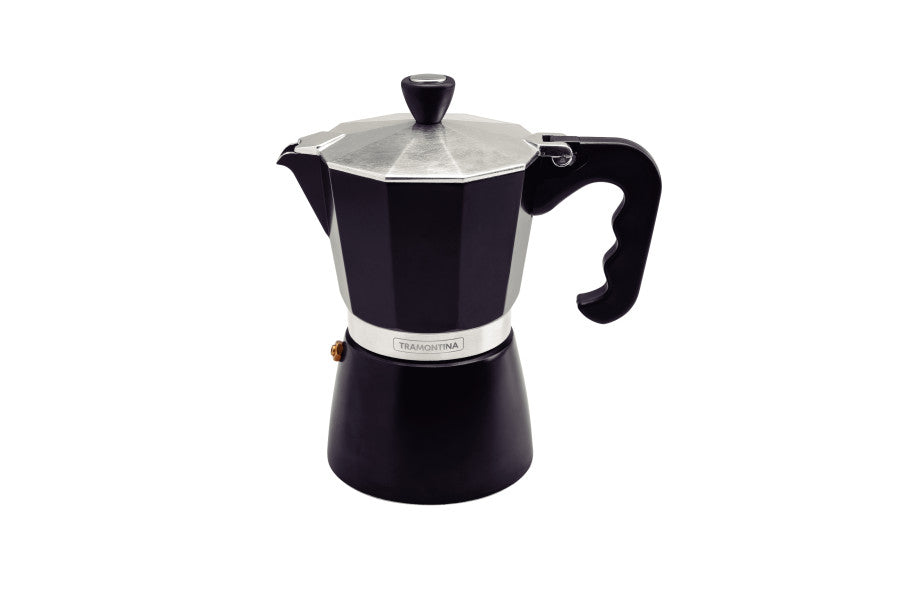 Tramontina Italian Espresso Coffee Maker Black 320ml, 6 Cup image 0