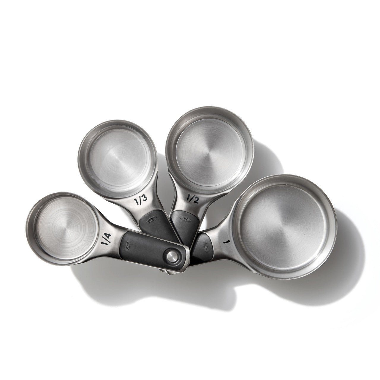 Oxo 4 Piece Stainless Steel Measuring Cup Set image 3