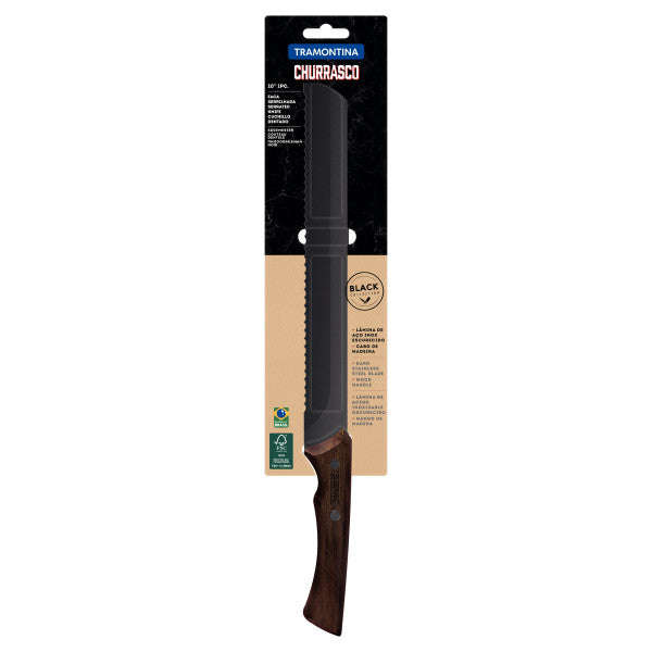 Tramontina Churrasco Black Collection Serrated Knife 10", 25cm image 1