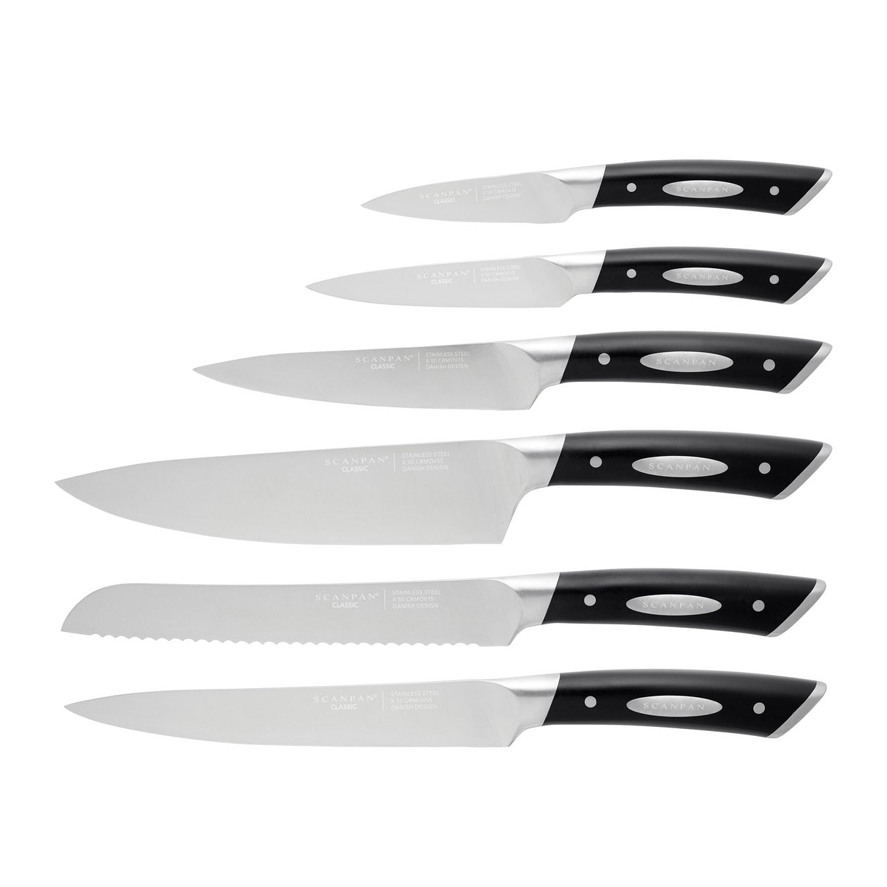Scanpan Classic 7 Piece Step Knife Block Set image 1