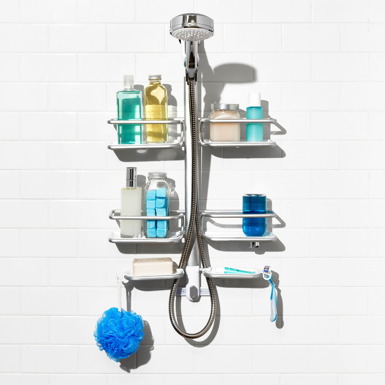 OXO Good Grips Aluminum Hose Keeper Shower Caddy image 0