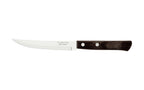 Tramontina Churrasco Steak Knife Serrated Narrow Blade Polywood Brown 5", 11cm image 0