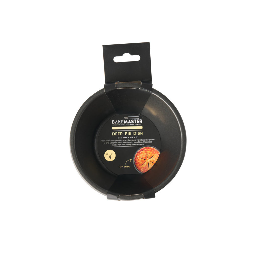 Bakemaster Deep Pie Dish Set of 4 12 x 5cm - Non-stick image 3