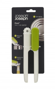 Joseph Joseph Pivot 3-in-1 Can Opener - White/Green image 1