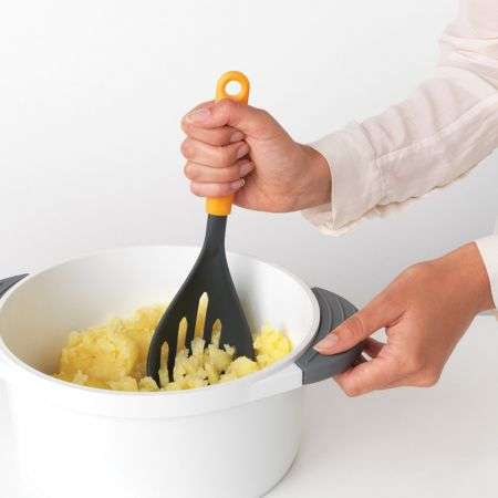 Brabantia Potato Masher Plus Spoon Tasty+ - Honey Yellow image 1