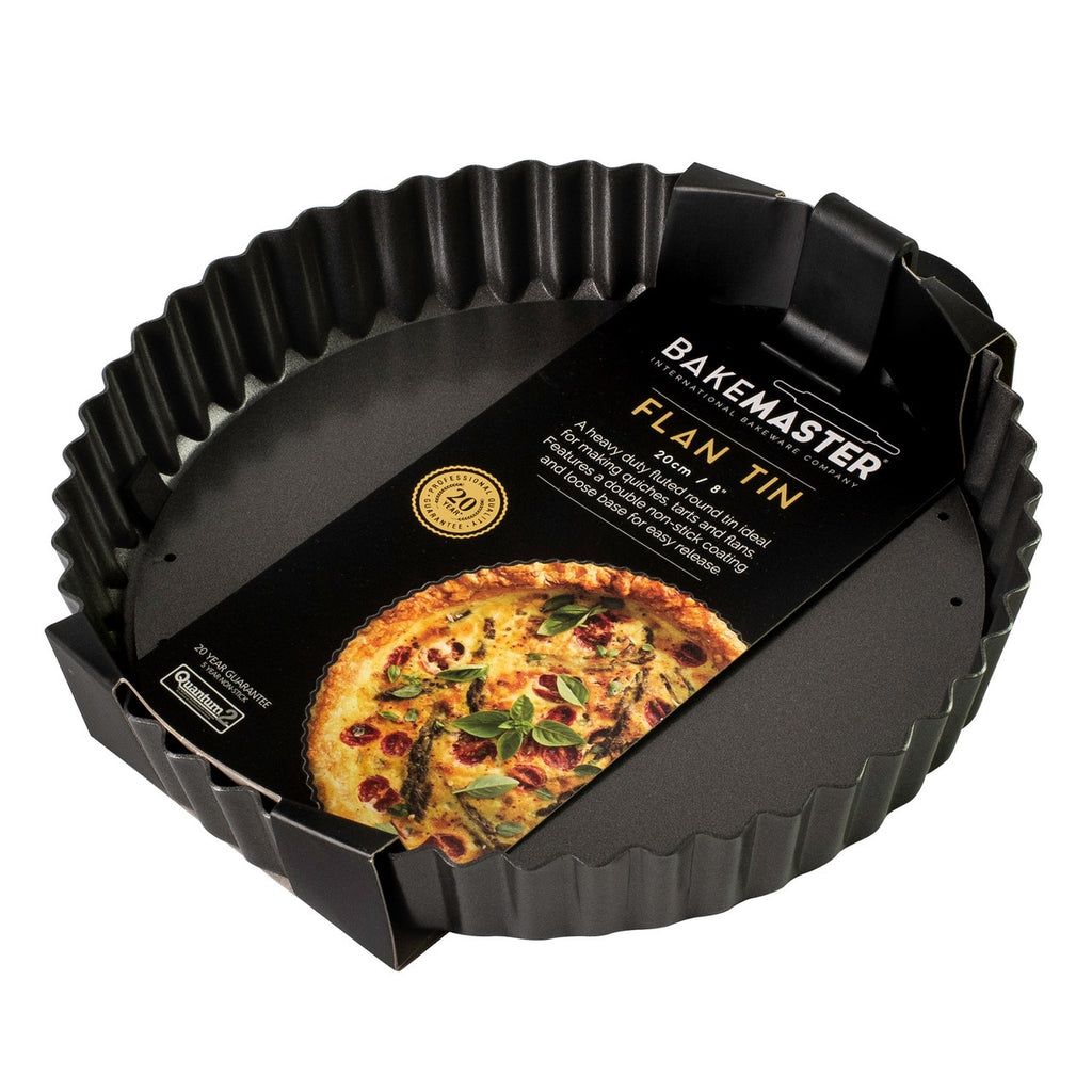 Bakemaster Loose Base Rnd Flan/Quiche Pan, 20? X 3.5Cm - Non-Stick image 1