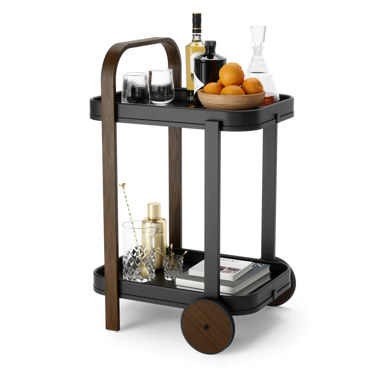 Umbra Bellwood Bar/Serving Cart - Black-Walnut image 0