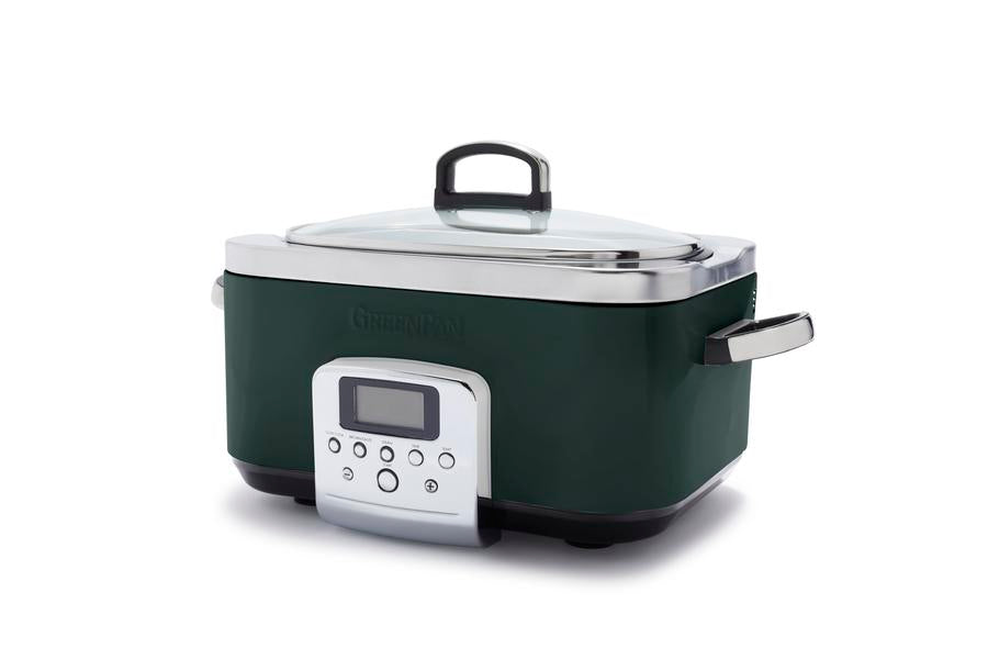 GreenPan Slow Cooker 6L PFAS Free - Pine Green
