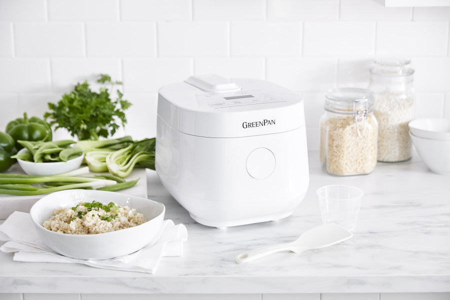 GreenPan Rice Cooker White 2L/8 cups - PFAS Free