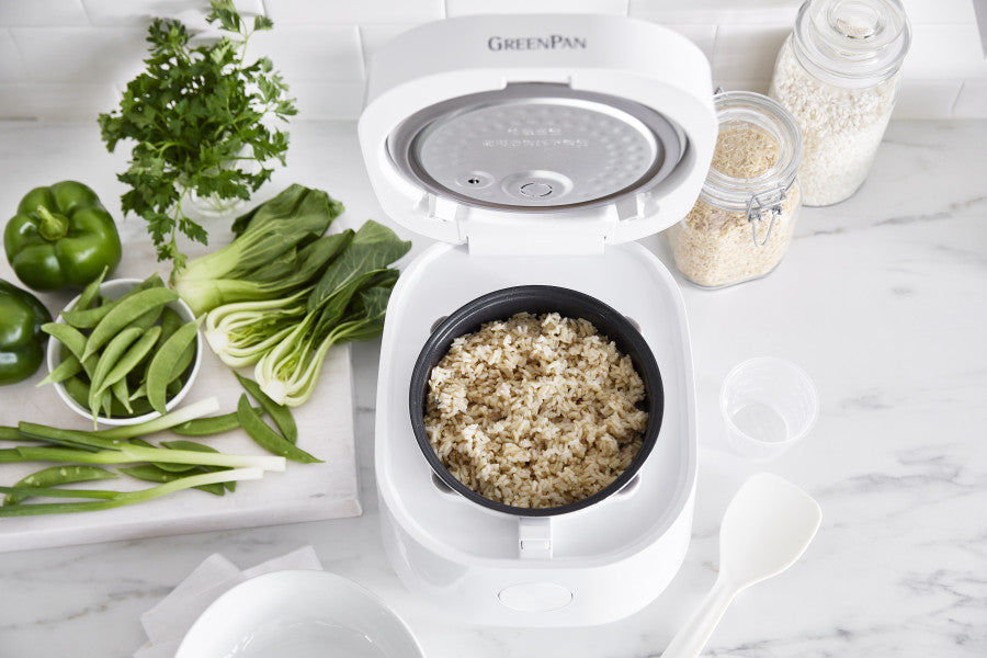 GreenPan Rice Cooker White 2L/8 cups - PFAS Free