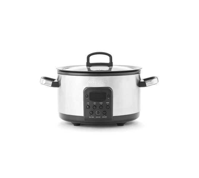 GreenPan Bistro Slow Cooker 3.7L PFAS Free - Stainless Steel